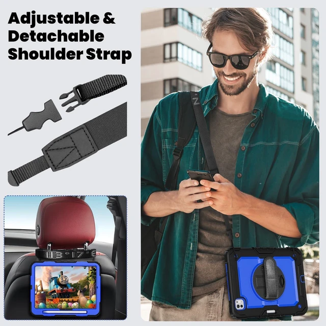 Alt view image 5 of 5 - Whmeolyo Shockproof Case for iPad Pro 11 inch M5/M4 2025/2024 Release,Blue