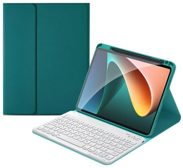 Main image of kaitesi Keyboard Case for iPad A16 (11th Gen, 11" 2025)/ iPad 10th Generation 2022 10.9 inch Case with Color Concave Keys Detachable Keyboard Cover (DarkGreen+White)