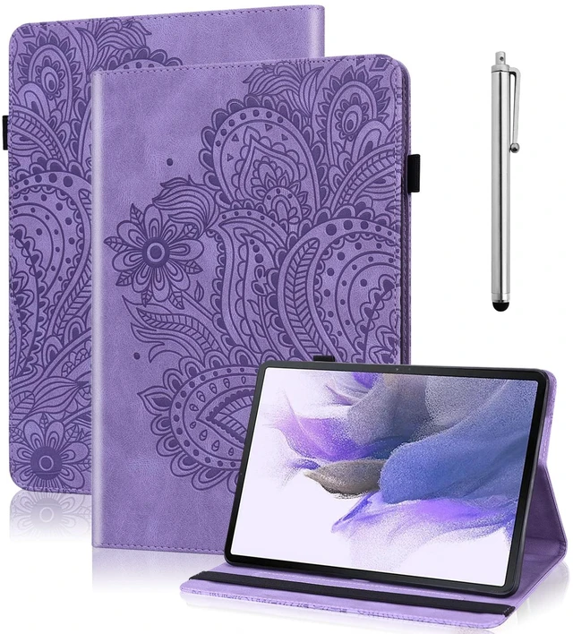 Main image of VODEFOX Case for Fire HD 8 / Fire HD 8 Plus (12th/10th Generation,2024/2022/2020),Folio Stand PU Leather Wallet Shockproof Cover with Card Slots for Fire HD 8 Tablet 8 Inch - Purple
