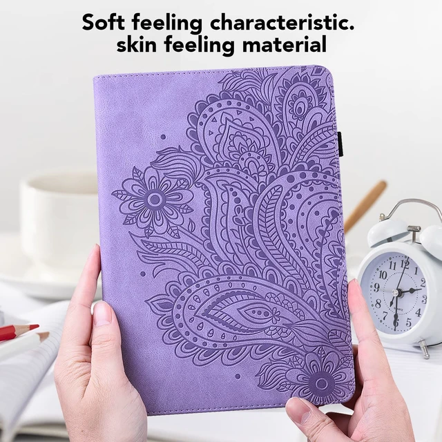 Alt view image 4 of 5 - VODEFOX Case for Fire HD 8 / Fire HD 8 Plus (12th/10th Generation,2024/2022/2020),Folio Stand PU Leather Wallet Shockproof Cover with Card Slots for Fire HD 8 Tablet 8 Inch - Purple