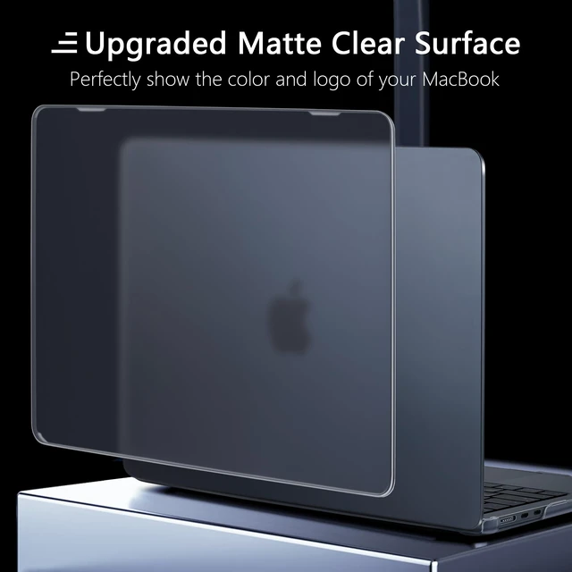 Alt view image 4 of 5 - MEEgoodo for MacBook Air M5/M4/M3/M2 13 inch Case 2026-2022,Fit Model A3449/A3240/A3113/A2681,Flexible Case for MacBook Air 13.6 inch with TPU Keyboard Cover & Webcam Cover & OTG Adapter,Deep Gray