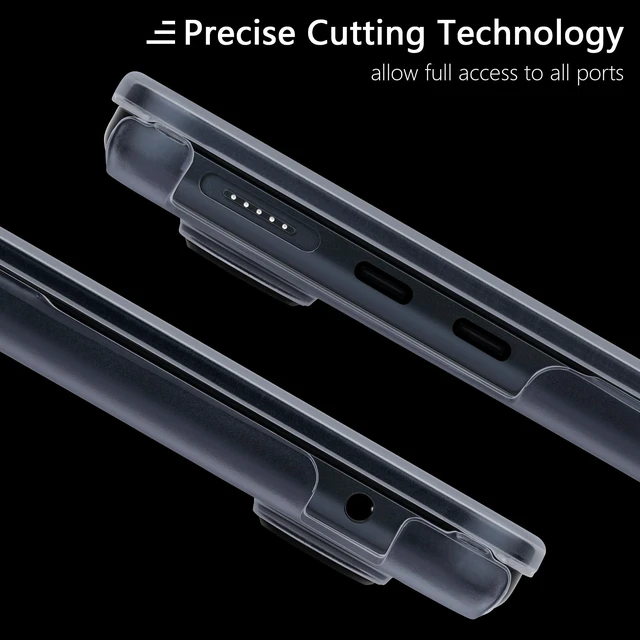 Alt view image 5 of 5 - MEEgoodo for MacBook Air M5/M4/M3/M2 13 inch Case 2026-2022,Fit Model A3449/A3240/A3113/A2681,Flexible Case for MacBook Air 13.6 inch with TPU Keyboard Cover & Webcam Cover & OTG Adapter,Deep Gray