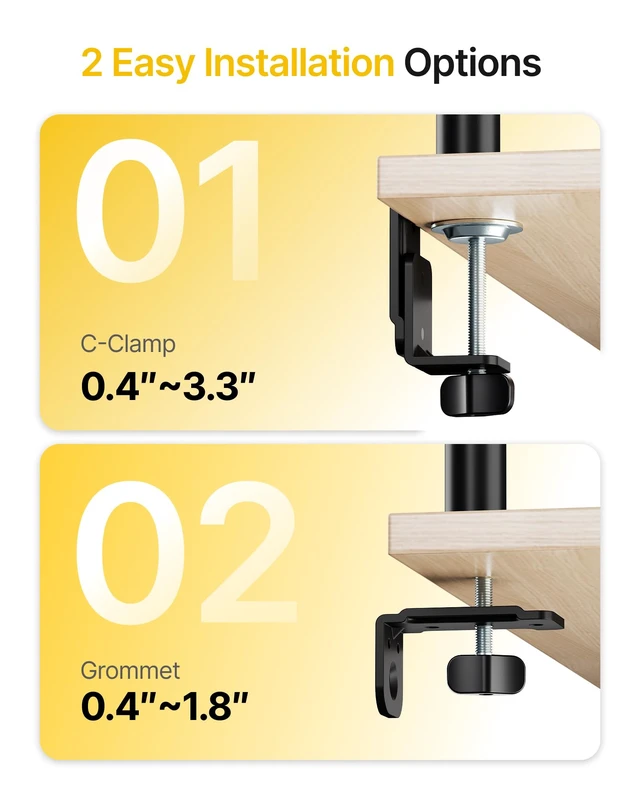 Alt view image 5 of 5 - monTEK Quad Monitor Stand for Four 17-32" Screens, 22 lbs Each