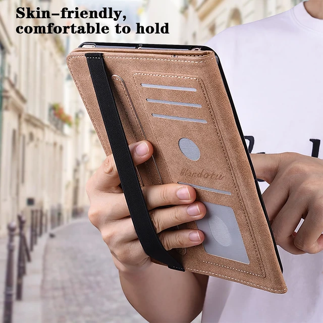 Alt view image 5 of 5 - VODEFOX Case for Kindle Fire HD 8 & 8 Plus Tablet (12th/10th Generation,2024/2022/2020),Folio Slim Fit Stand PU Leather Wallet Shockproof Cover with Card Slots for Fire HD 8 Tablet 8"- Purple Lotus