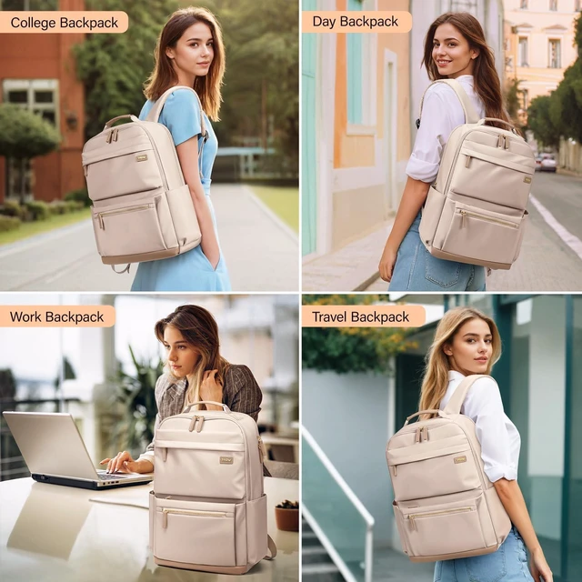 Alt view image 4 of 5 - VNINE Laptop Backpack for Women, Fashion Travel Backpack Fits 15.6 Inch Laptop Water Resistant Computer Backpack for College Teacher Nurse Business Large Capacity Casual Daypack