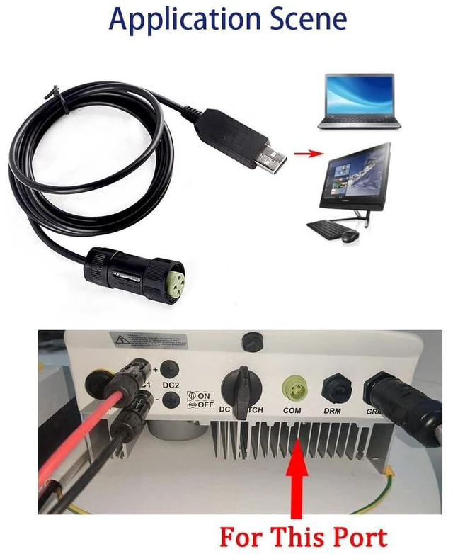 Alt view image 2 of 5 - USB RS485 Converter Cable for Solis Ginlong Inverter Exceedconn EC04681-2023-BF Pin Adapter RS-485 Port FT232RNL Chip Industrial Interface Solar PV Inverter Mppt Serial Communication Firmware Upgrade