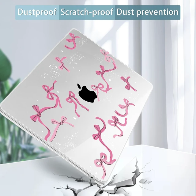 Alt view image 5 of 5 - Tuiklol for 2026 2025 2024 2023 MacBook Air 15 inch Case Model M5 A3448 M4 A3241 M3 A3114 M2 A2941 Hard Shell Case for MacBook 15.3'' Cover, Bowknot