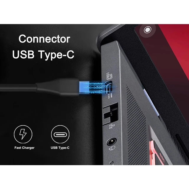 Alt view image 2 of 5 - 65W 45W USB C Charger Compatible with Acer Swift 3 5 Chromebook Spin 514 714 Spin 3 5 Chromebook Plus 515 Swift Edge 65W Power Cord W21-065N2A W21-065N2D Nitro Blaze 7 Charger