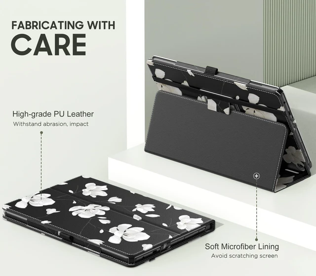 Alt view image 3 of 5 - MoKo Case Fits Kindle Fire HD 10 Tablet (13th Gen), Magnolia