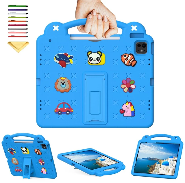 Main image of UUcovers Kids Case for iPad Air 13 inch M3 2025/M2 2024,iPad Pro 13 inch M4 2024 & iPad Pro 12.9 inch Case 6th/5th/4th/3rd Gen 2022 2021 2020 2018 with Stand/Pencil Holder/Handle, Sky Blue Bear