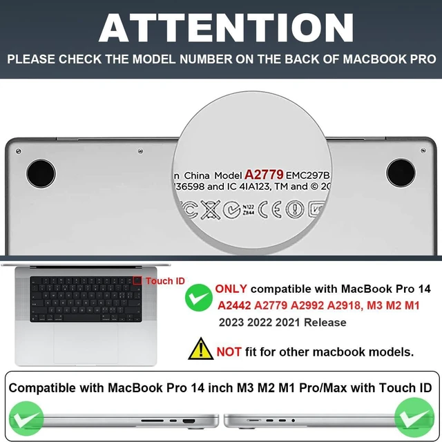 Alt view image 2 of 5 - LCMOCICO for M5 MacBook Pro 14 inch Case 2026 2025-2021 A3434 A3427 A3426 A3112 A3185 A3401 A2779 A2442 A2918 A2992,Plastic Hard Shell Cover for Mac 14 M5 M4 M3 M2 M1 Pro/Max Chip, Constellation