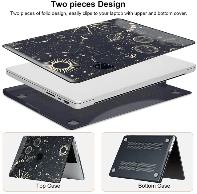 Alt view image 3 of 5 - LCMOCICO for M5 MacBook Pro 14 inch Case 2026 2025-2021 A3434 A3427 A3426 A3112 A3185 A3401 A2779 A2442 A2918 A2992,Plastic Hard Shell Cover for Mac 14 M5 M4 M3 M2 M1 Pro/Max Chip, Constellation
