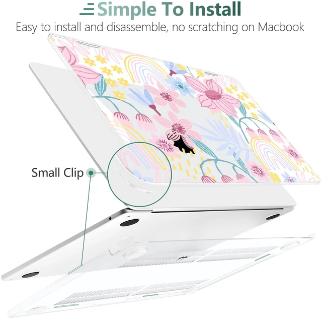 Alt view image 3 of 5 - TWOLSKOO for MacBook Air 13 inch Case M5 2026 M4 2025 M3 M2 2024-2022 A3449 A3240 A3113 A2681, Plastic Hard Shell & Keyboard Cover & Type C for MacBook Air 13.6 inch Case, Floral Spring