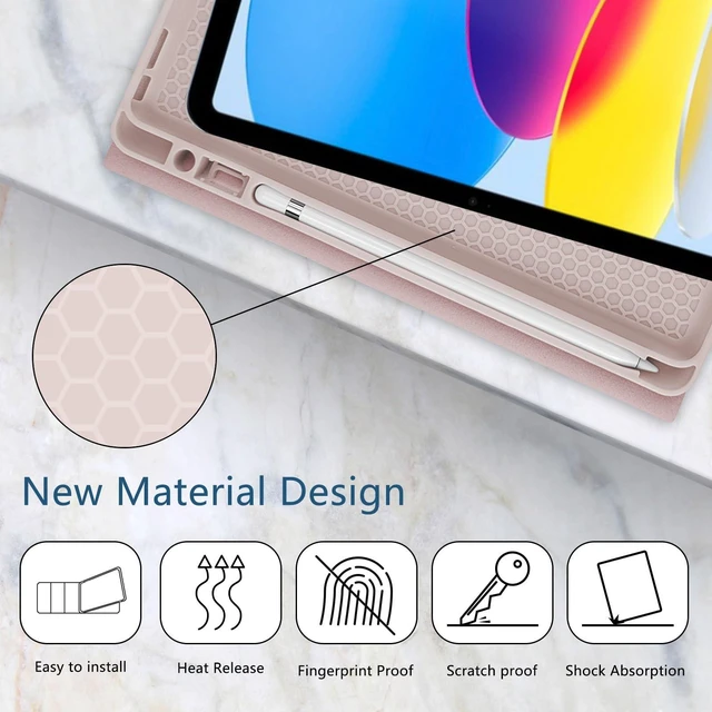 Alt view image 4 of 5 - TopPerfekt for iPad 9th Generation Keyboard Case 10.2" 2021, Magnetically Absorbent, Auto Sleep/Wake, Pencil Holder with 2 Tempered Film for iPad 8th/7th Gen 10.2" - Brown Cow