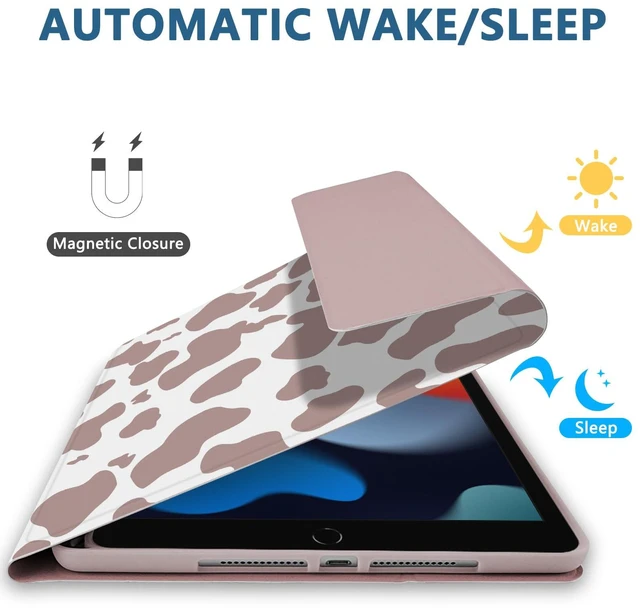 Alt view image 5 of 5 - TopPerfekt for iPad 9th Generation Keyboard Case 10.2" 2021, Magnetically Absorbent, Auto Sleep/Wake, Pencil Holder with 2 Tempered Film for iPad 8th/7th Gen 10.2" - Brown Cow