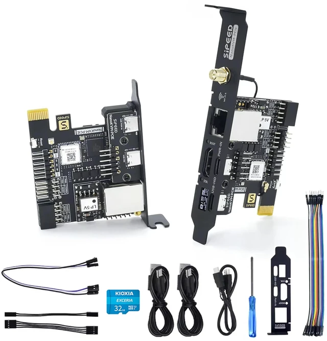 Main image of Sipeed NanoKVM-PCIe IP-KVM Remote Control Operations Maintenance Server, DDR3 RISC-V Linux Development Board, 1TOPS NPU 1GHz SG2002 RISC-V CPU, HDMI USB 100M Network Port (NanoKVM-PCIe ETH+WiFi)