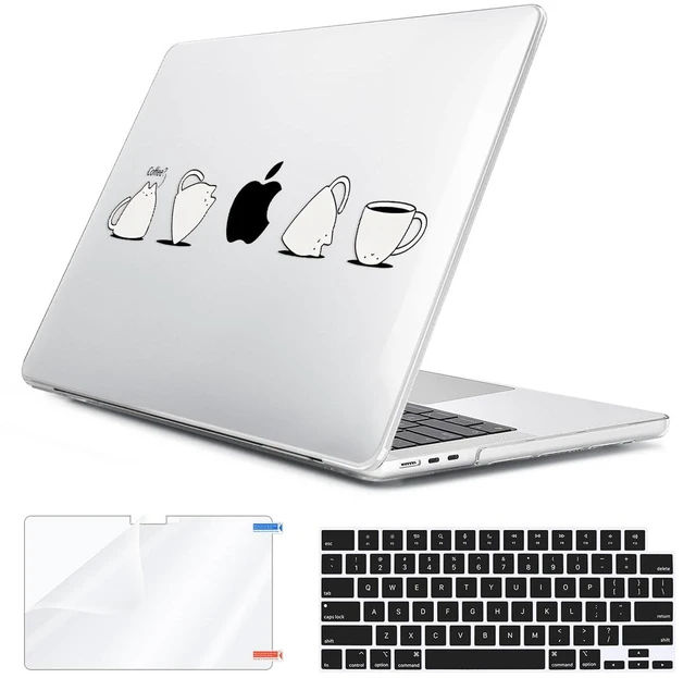 Main image of HOHAIYOO for 2026 2025 2024-2022 MacBook Air 13 inch Case M5 A3449 M4 A3240 M3 A3113 M2 A2681 with Touch ID& 13.6" Liquid Retina Display, Hard Shell&Keyboard Cover&Screen Protector&Webcam Cover, Cups