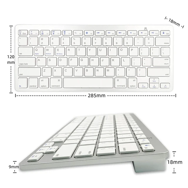 Alt view image 4 of 5 - JPYXKM Wireless Italian Keyboard, Minority Language Ultra Thin Lightweight Silent Bluetooth Keyboards for Laptop/PC/Tablet/Desktop/Smart TV (Italian)
