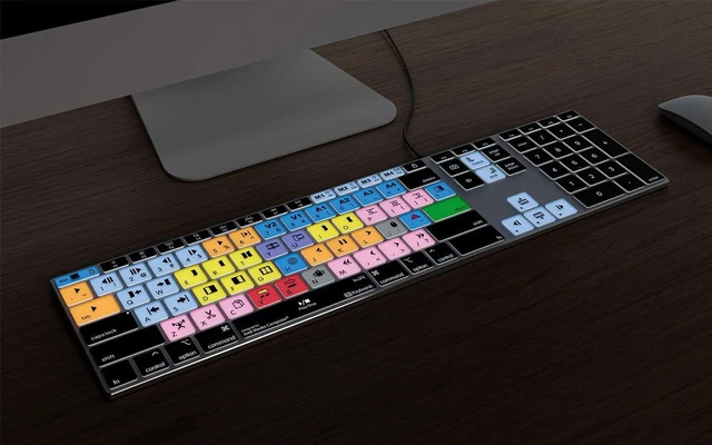 Alt view image 4 of 5 - KB Covers Avid Media Composer Backlit Aluminum Keyboard - Windows - US