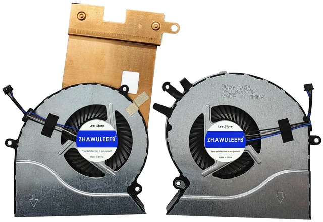 Main image of ZHAWULEEFB Replacement New CPU+GPU Cooling Fan for HP Omen 17.3" 17-an 17-an120nr 17-AN010CA 17-AN012DX 17-AN013TX TPN-Q195 Series 931576-001 931577-001 DC5V 0.5A Fan