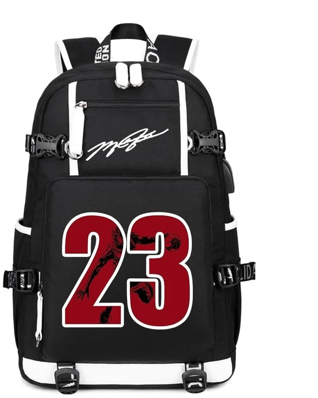Main image of Txiujou Basketball Player 23 Student School Bag, Laptop Backpack, Ultra-Light Travel Bag, For Men And Women (Black3)
