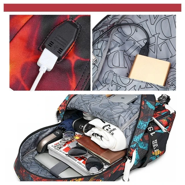 Alt view image 5 of 5 - Txiujou Basketball Player 23 Student School Bag, Laptop Backpack, Ultra-Light Travel Bag, For Men And Women (Black3)