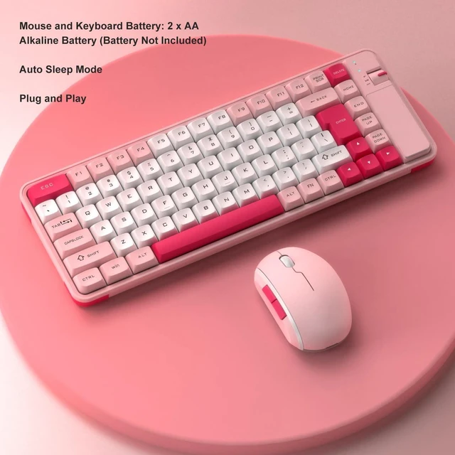 Alt view image 2 of 5 - Sanpyl Keyboard and Mouse Combo for Bluetooth 2.4 GHz Receiver Keyboard Mouse Set, 84 Keys QWERTY Layout Keyboard, Adjustable DPI Mouse ()