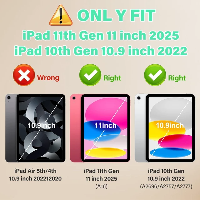 Alt view image 2 of 5 - TOMORRY for iPad (A16) 11th Generation 11 Inch 2025/iPad 10th Generation Case 10.9 Inch 2022 with Tempered Glass Screen Protector,Unicorn Stand,Shoulder Strap,for iPad 10 Case Kids Girls (Purple)