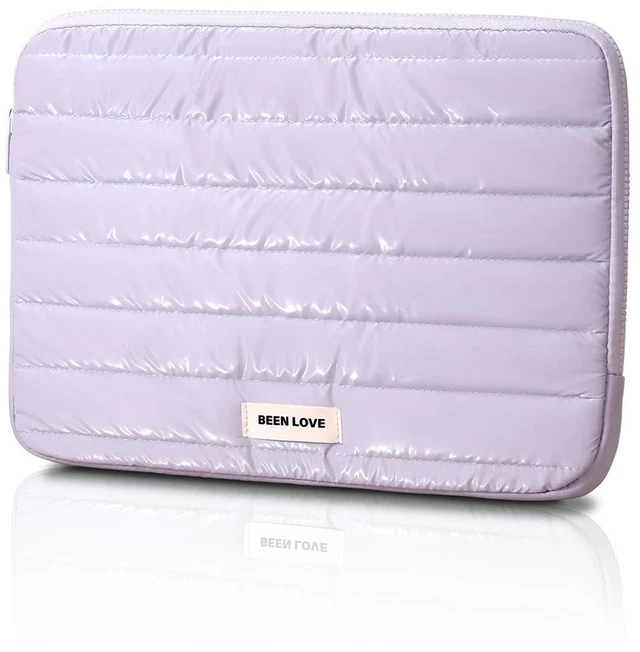 Main image of Teryeefi Laptop Sleeve Bag 15 Inch, Fashion Waterproof Puffy Soft Laptop Carrying Case for MacBook Air Pro 15 inch, Dell, Asus, HP 15 inch Laptop Device- Purple