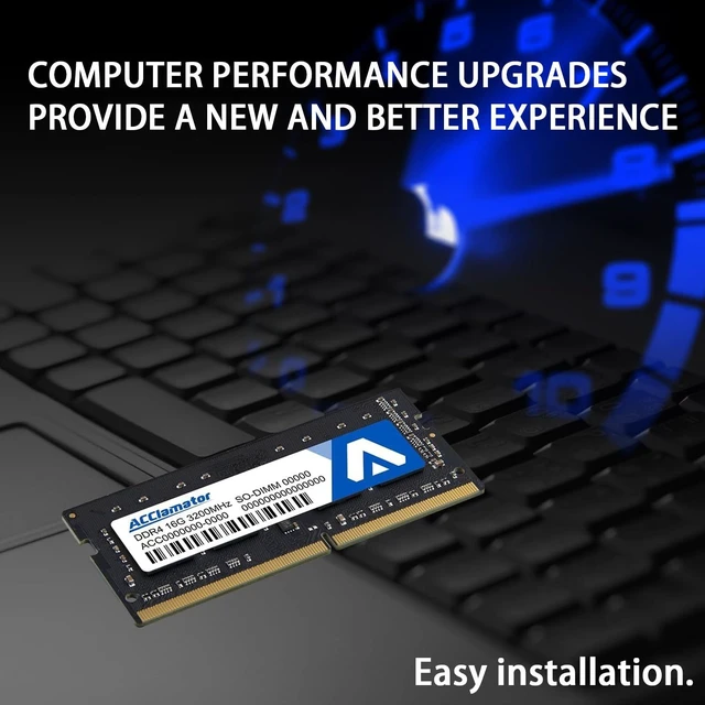 Alt view image 3 of 5 - Acclamator DDR4 RAM 32GB Kit (2x16GB) 3200MHz PC4-25600 CL22 1.2V SODIMM