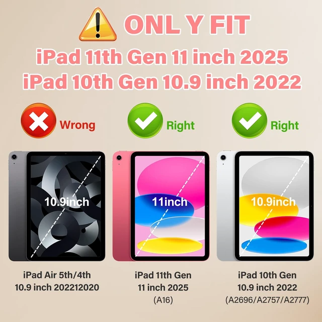 Alt view image 2 of 5 - TOMORRY for iPad (A16) 11th Generation 11 Inch 2025/iPad 10th Generation Case 10.9 Inch 2022 with Tempered Glass Screen Protector,Unicorn Stand,Shoulder Strap,for iPad 10 Case Kids Girls (Pink)
