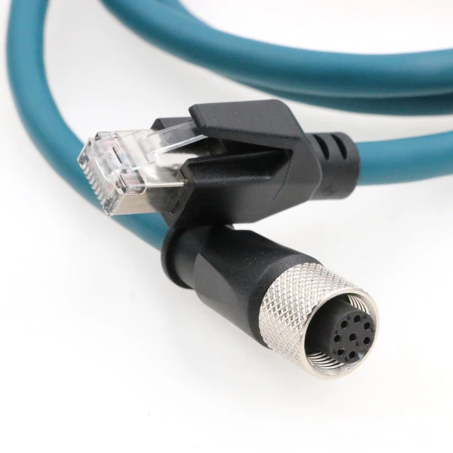 Alt view image 3 of 4 - SZRMCC M12 Sensor Actuator Cable A Code 8 Pin Female to RJ45 Ethernet Cable Cat 6A High Flex Waterproof Network Cable for Industrial Automation Profibus DeviceNet (15m)
