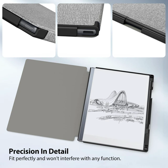 Alt view image 5 of 5 - TiMOVO Case Fit for Remarkable 2 10.3" 2020 with Pen Slot, Gray