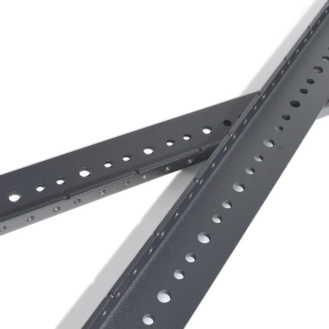 Alt view image 2 of 5 - RIVECO 14U Vertical Rack Rails Kit Heavy Duty Server Rack Mount Rails 2PCS Black