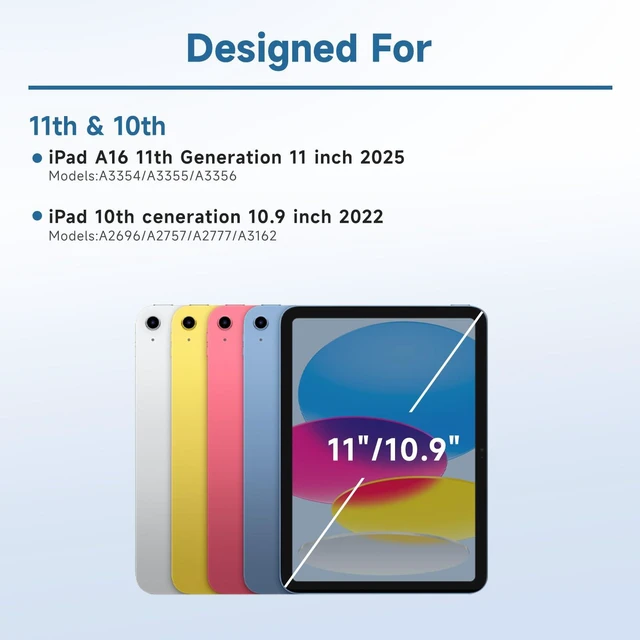 Alt view image 2 of 5 - BLUTLOTUS Keyboard Case for iPad 10th Generation 2022 10.9 inch,360 Rotatable Keyboard Case with Pencil Holder, 7 Color Backlit Detachable Bluetooth Keyboard,Smart Folio Tablet Cover (Black)