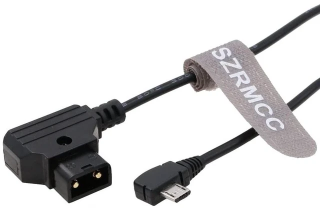 Alt view image 4 of 4 - SZRMCC Nucleus Nano Follow Focus Motor or Handwheel Right Angle Micro USB 5V Regulated to D-Tap Power Cable for Tilta