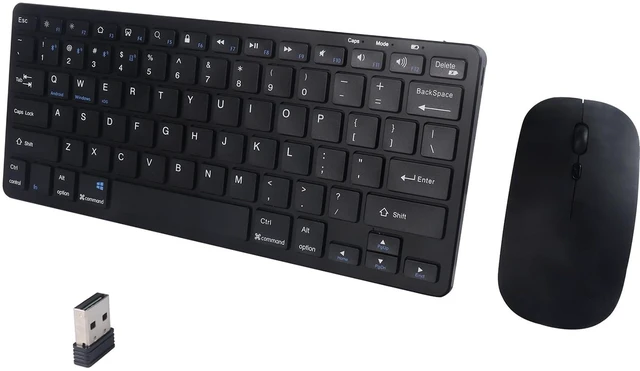 Main image of Wireless Bluetooth Keyboard and Mouse Combo Rechargeable, Quiet Operation, 3-Device Switching Perfect for Home Office, Gaming, and Travel,Compatible with Windows, Mac, Android(Black)