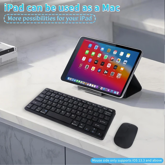 Alt view image 3 of 5 - Wireless Bluetooth Keyboard and Mouse Combo Rechargeable, Quiet Operation, 3-Device Switching Perfect for Home Office, Gaming, and Travel,Compatible with Windows, Mac, Android(Black)