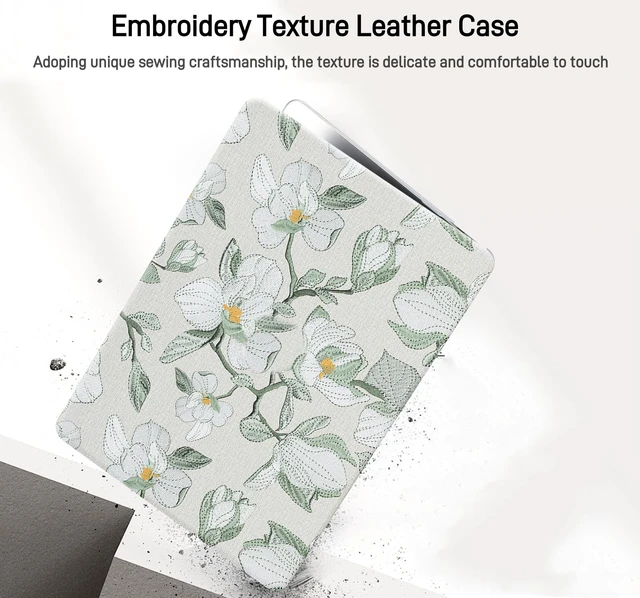 Alt view image 5 of 5 - BYCeKe for MacBook Air 13.6 inch Case 2022-2026 M5-M2,Embroidery Green