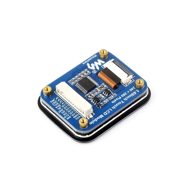 Alt view image 3 of 5 - Coolwell 1.69 Inch Round LCD Display Module for Raspberry Pi for Arduino STM32 with Touch Panel Micro LCD Display 240280 IPS, SPI and I2C, 262K Display Color