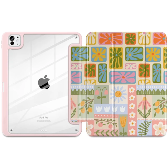 Alt view image 2 of 5 - Loyrina Case for iPad Pro 13 inch M5 2025 /M4 2024, Flower Patchwork