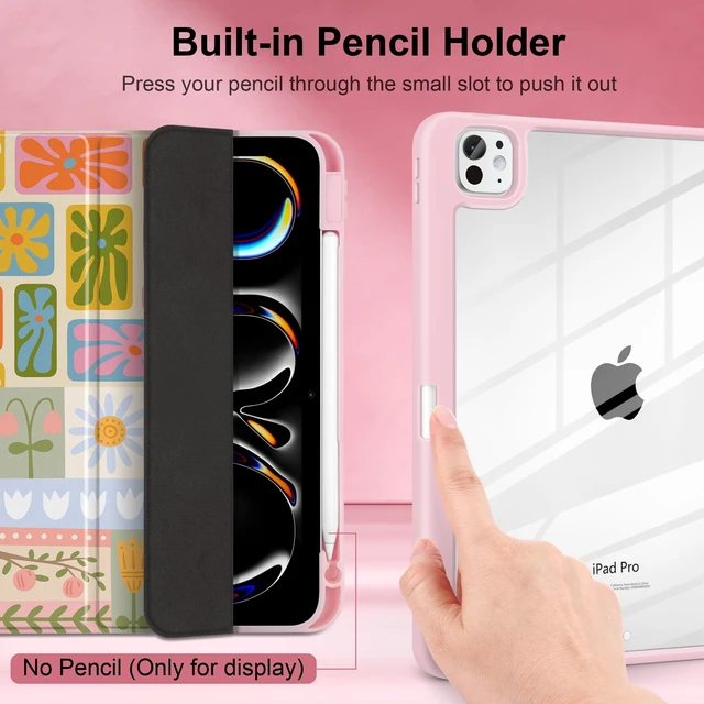 Alt view image 5 of 5 - Loyrina Case for iPad Pro 13 inch M5 2025 /M4 2024, Flower Patchwork