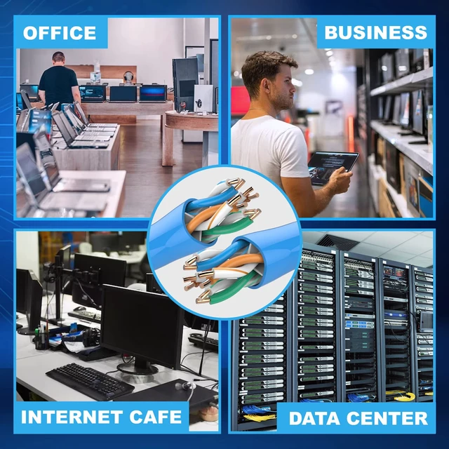 Alt view image 5 of 5 - AAA Cables ^^ CAT6 Plenum Ethernet Cable 1000ft ^^ UTP, 23AWG ^^ Bulk CAT 6 Network Wire ^^ 550MHz Performance ^^ DSX-8000 Certified ^^ Built for Reliable Networks (Blue)
