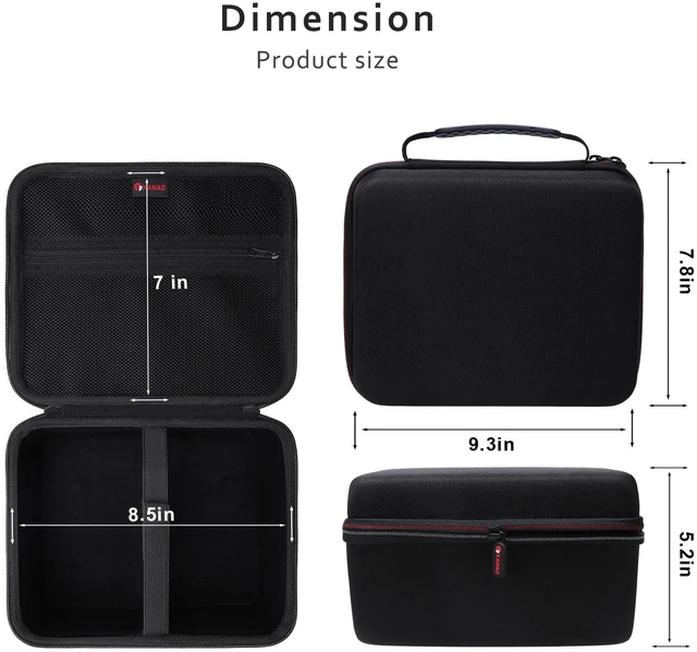 Alt view image 3 of 5 - XANAD Hard Case for Liene M100 M110 M200 4x6'' / HPRT 4x6'' Photo Printer/HPRT CP4100 / YOTON/iDPRT Instant Picture Printer,Black (Case Only)