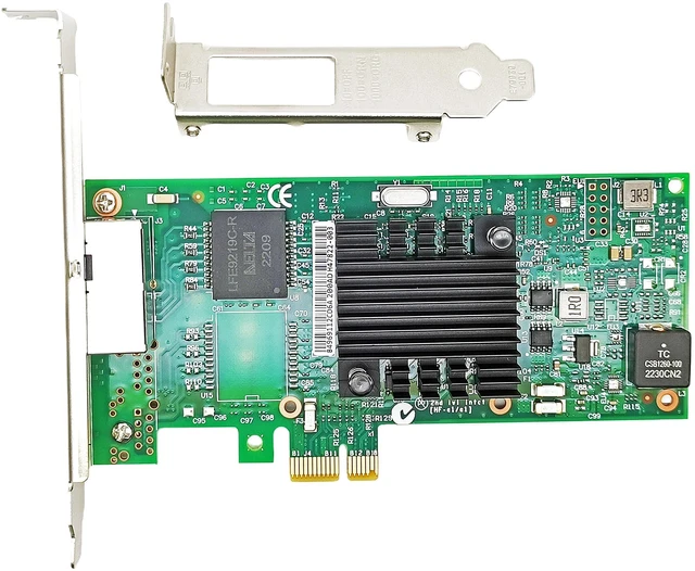 Alt view image 4 of 5 - Gigabit Dual Ethernet Server PCIe2.0 x1,1Gb Network Card(NIC) with 2X RJ45 Ports Compatible with Intel LAN Adapter I350T2V2BLK Support Windows 10/Windows Server 2016/Linux/VMware