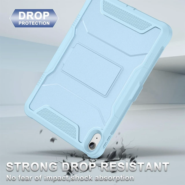 Alt view image 5 of 5 - Soke Case for iPad (A16) 11th Generation 11-inch 2025, iPad 10th Generation 10.9-inch 2022, with Built-in Screen Protector and Kickstand, Rugged Full Body Protective Cover - Sky Blue