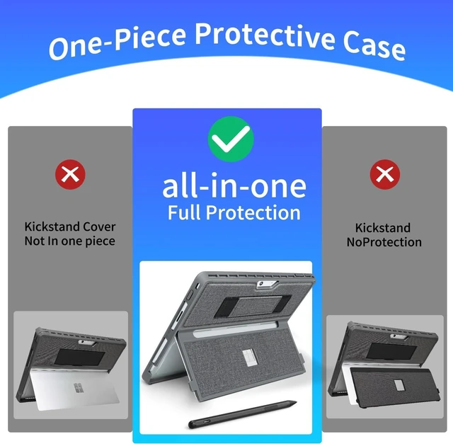 Alt view image 3 of 5 - SSSGRGB Case for 13" Microsoft Surface Pro 12th 2026/11/10/9/8, Grey