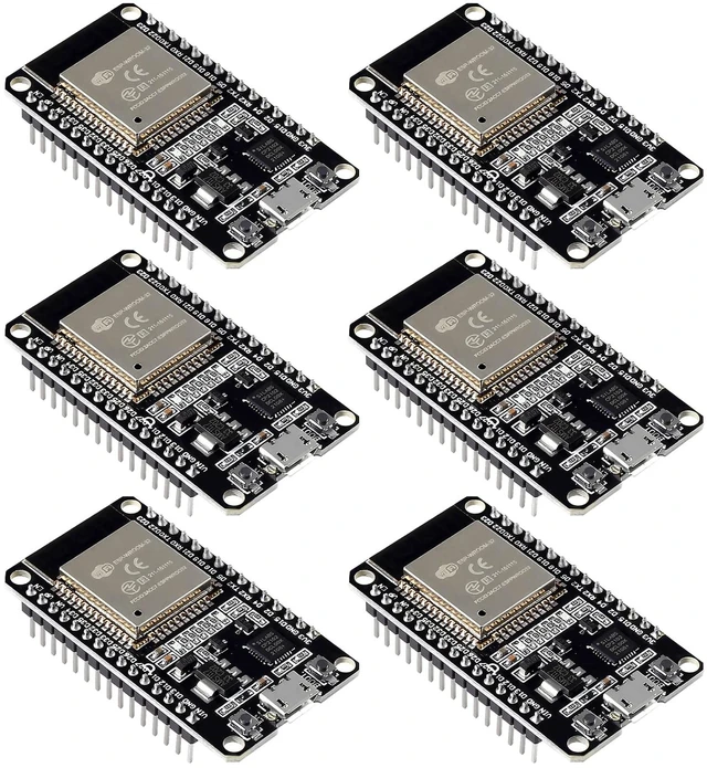 Main image of 6Pcs ESP32 ESP-WROOM-32 Development Board ESP32S 2.4GHz Dual-Core WiFi Bluetooth Microcontroller