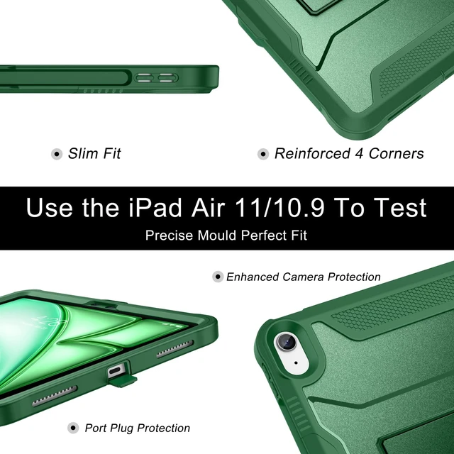 Alt view image 3 of 5 - Soke Case for iPad Air 11-inch M4/M3/M2 (2026/2025/2024) - Alpine Green