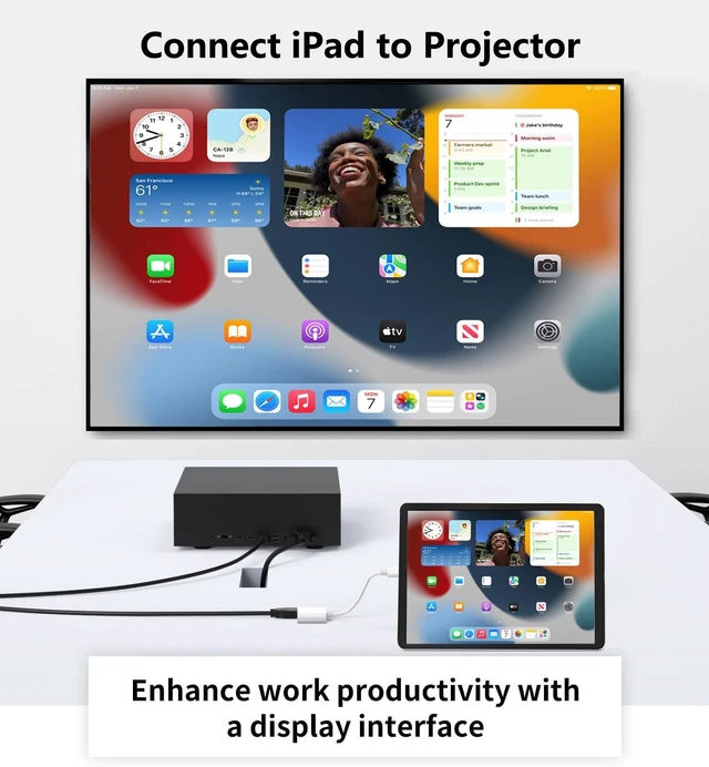 Alt view image 4 of 5 - Apple USB-C to HDMI Adapter 4K@120Hz for iPhone 15 16 17 MacBook Pro Air iPad Pro, MFi Certified USB 3.1 Type C Digital AV HDMI 2.0 Cord Compatible with Samsung Galaxy S25/S24/S23 and More